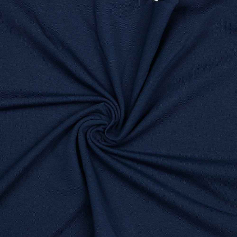 Baumwoll-French-Terry – dunkelblau 235 g/m² (GOTS-zertifiziert)