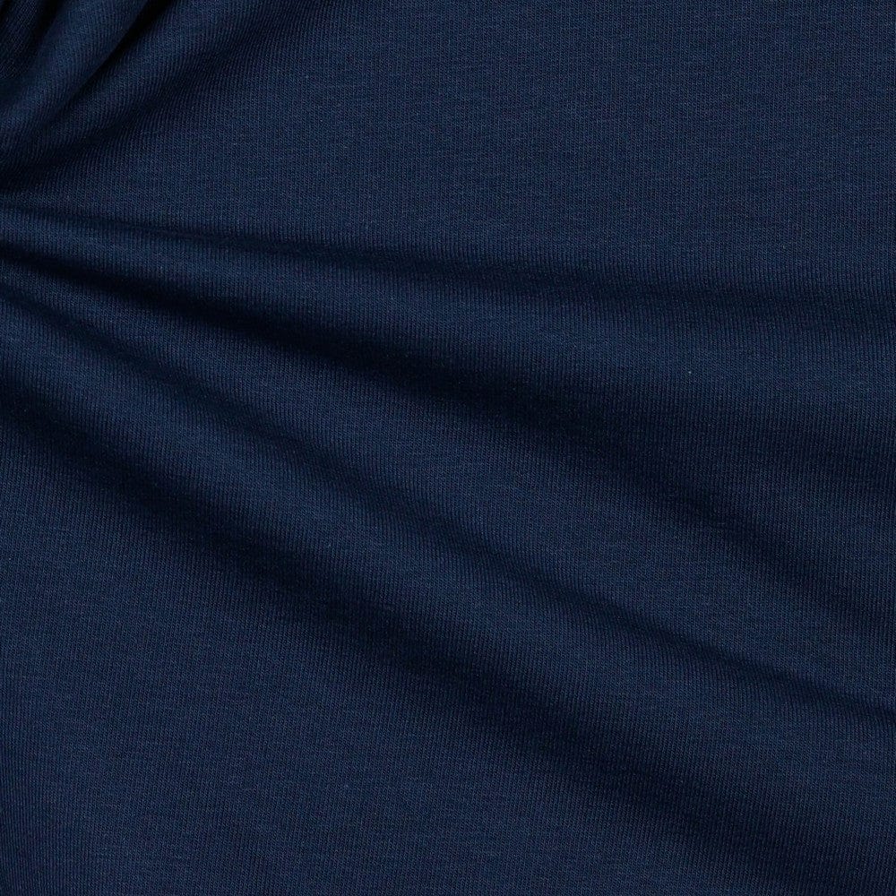 Baumwoll-Loopstrickstoff - dunkelblau 235 g/m² (GOTS-zertifiziert)