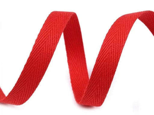 ruban en coton 12 mm - rouge