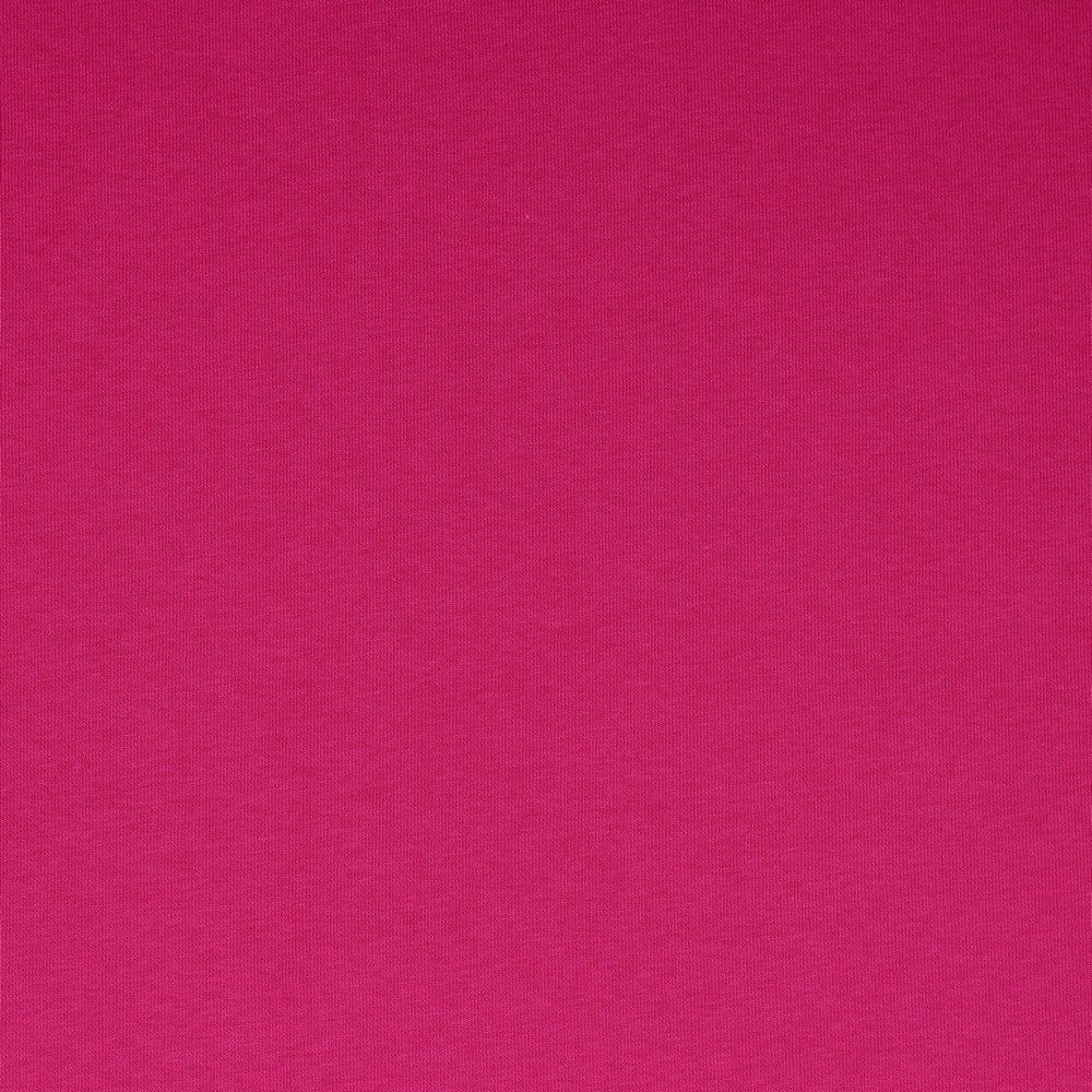 Tricot de coton molletonné - fuchsia 285 g/m²