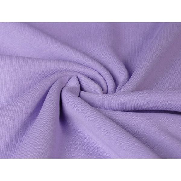 Jersey en coton matelassé lavande 285 g/m²