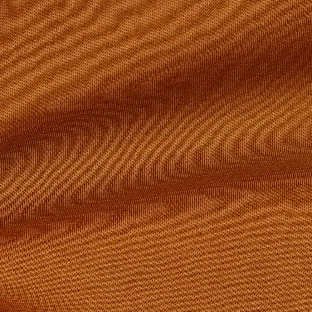 Jersey isolé en coton, ton rouille 285 g/m²