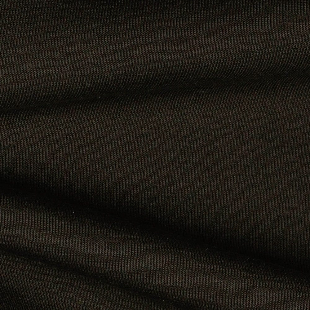 Maille en coton molletonnée marron chocolat 285 g/m²