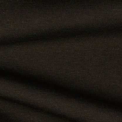 Maille en coton molletonnée marron chocolat 285 g/m²