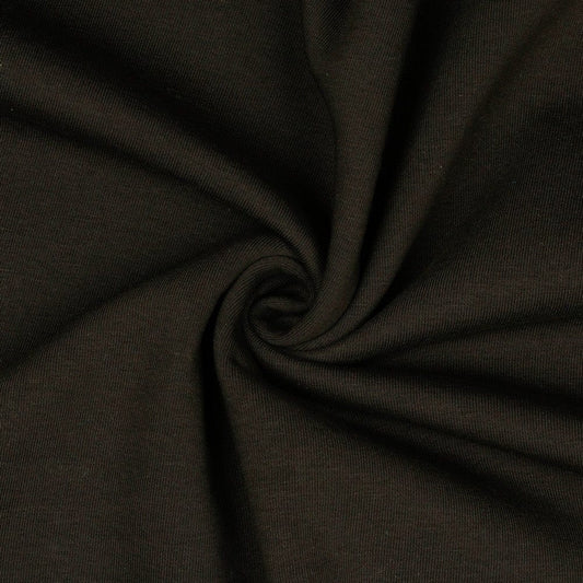 Cotton fleece-lined knit-chocolate brown 285 g/m²