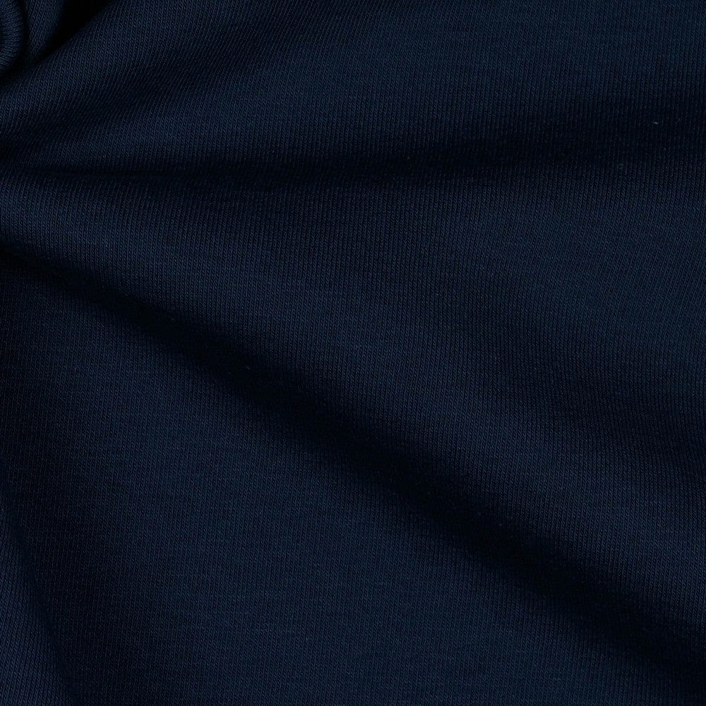 Jersey ouatiné en coton - bleu foncé 285 g/m²