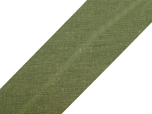 Baumwoll-Schrägband 20 mm, Khaki