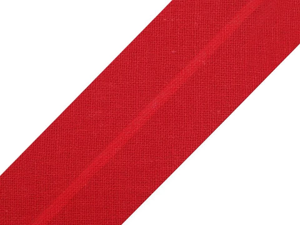 Biais en coton 20 mm rouge vif