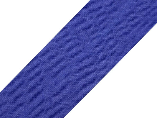 Biais en coton 20 mm bleu bleuet