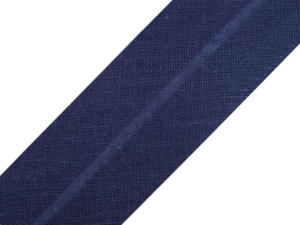 Baumwoll-Schrägband 20 mm-dunkelblau