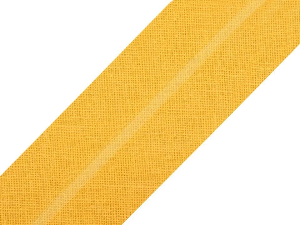 Baumwoll-Schrägband 30 mm-gelb
