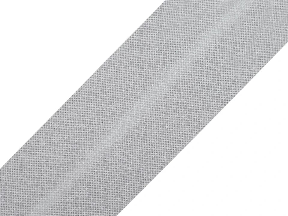 Baumwoll-Schrägband 30 mm – hellgrau