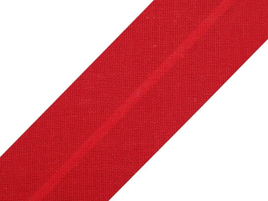 ruban en biais en coton 30 mm rouge vif