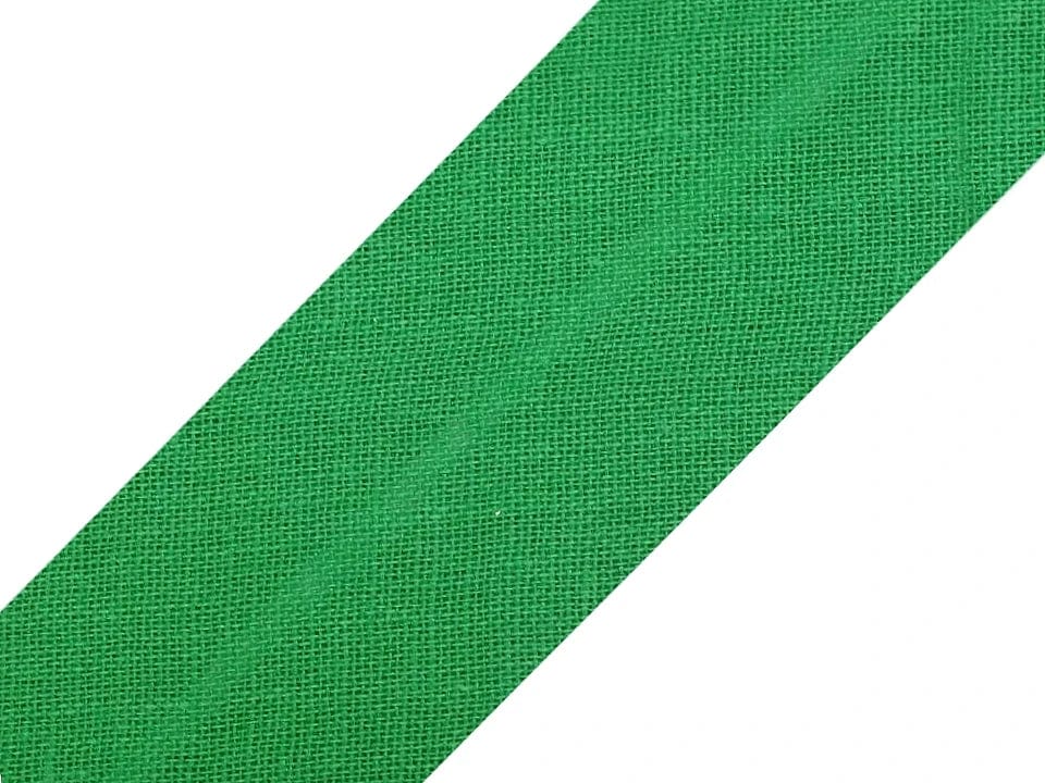 Ruban biais en coton 30 mm, vert