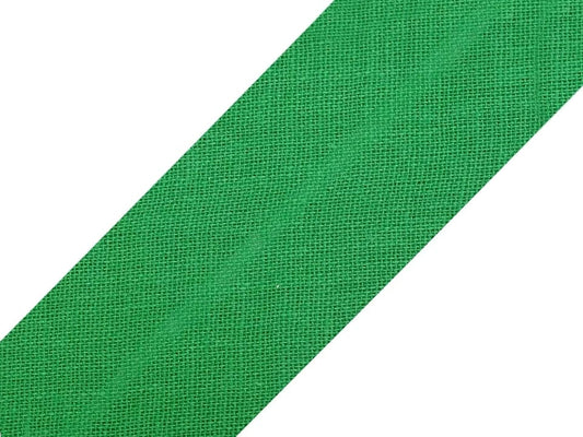 Ruban biais en coton 30 mm, vert