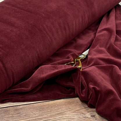 velours de coton bordeaux 250 g/m²