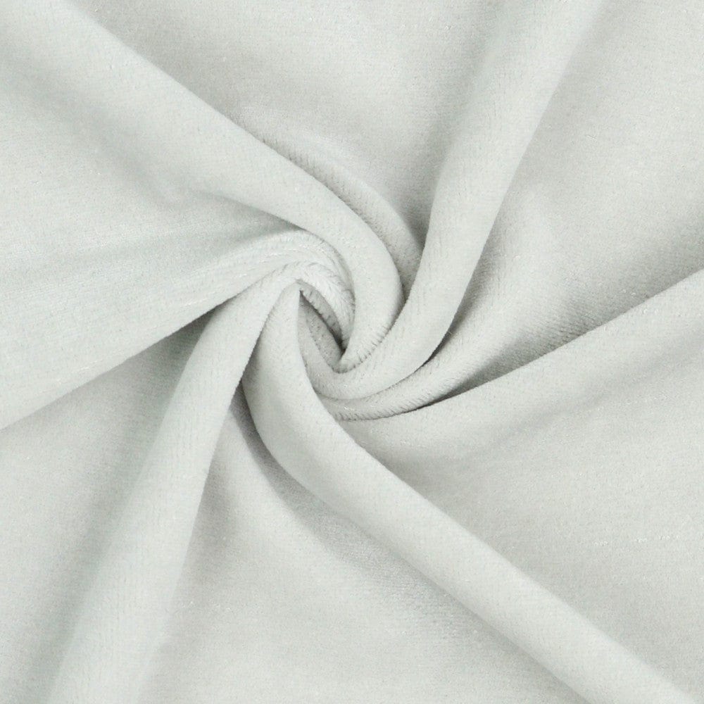 Baumwollvelours, hellgrau 250 g/m²