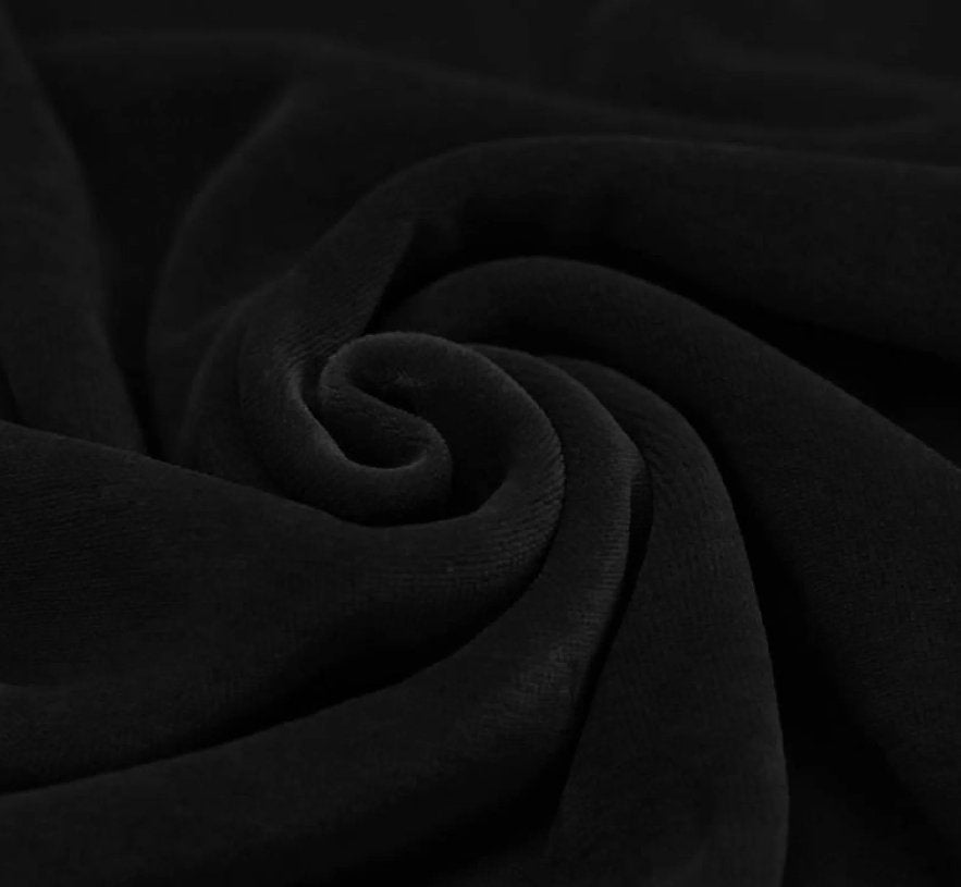Velours de coton noir 250 g/m²