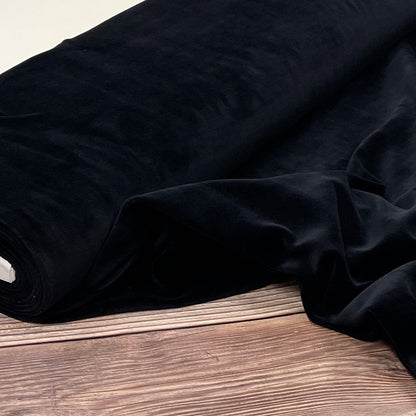 Velours de coton noir 250 g/m²