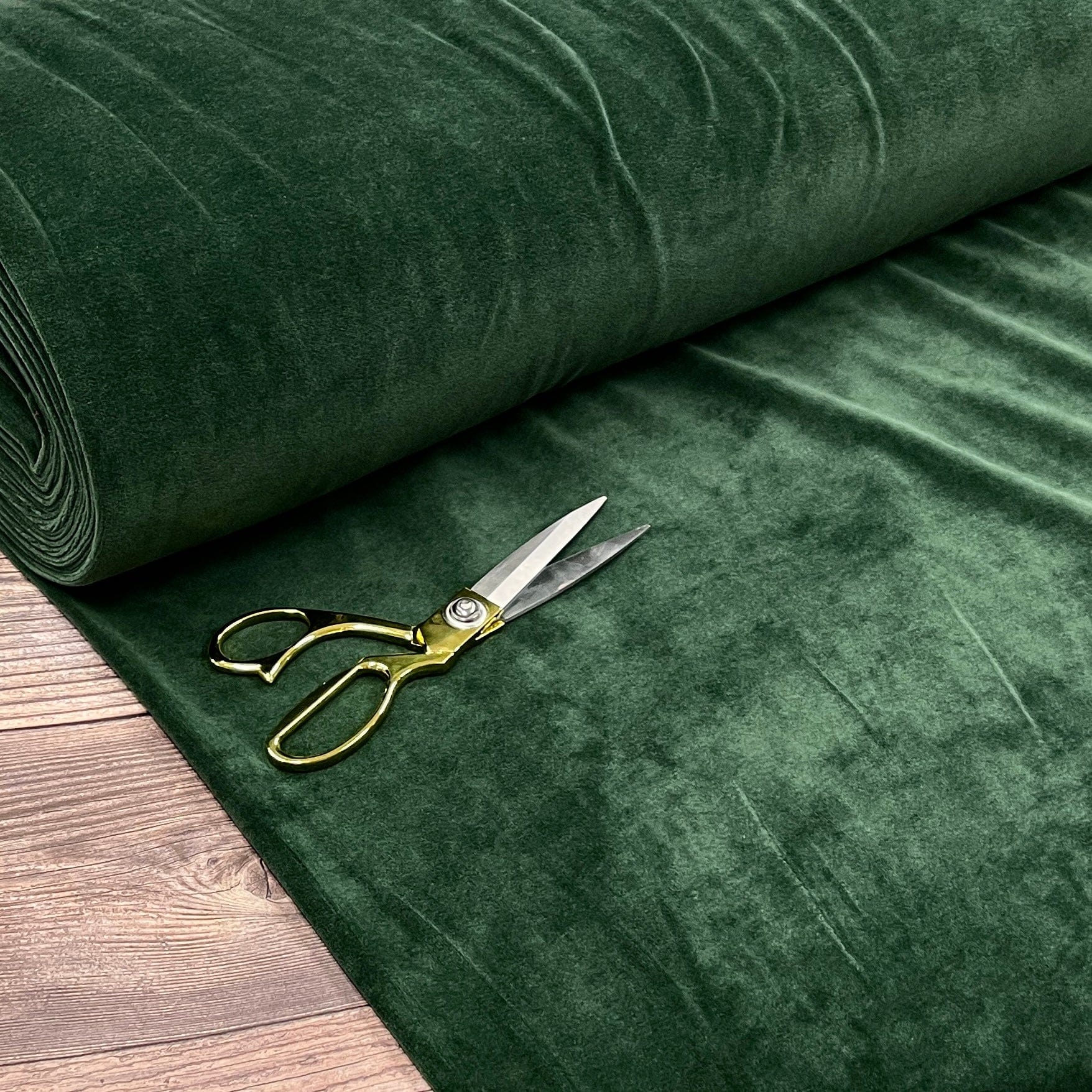 Velours de coton vert émeraude 250 g/m²