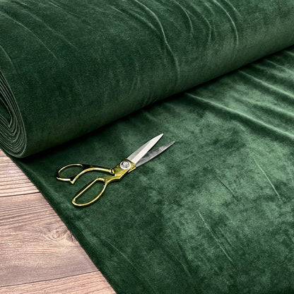 Velours de coton vert émeraude 250 g/m²