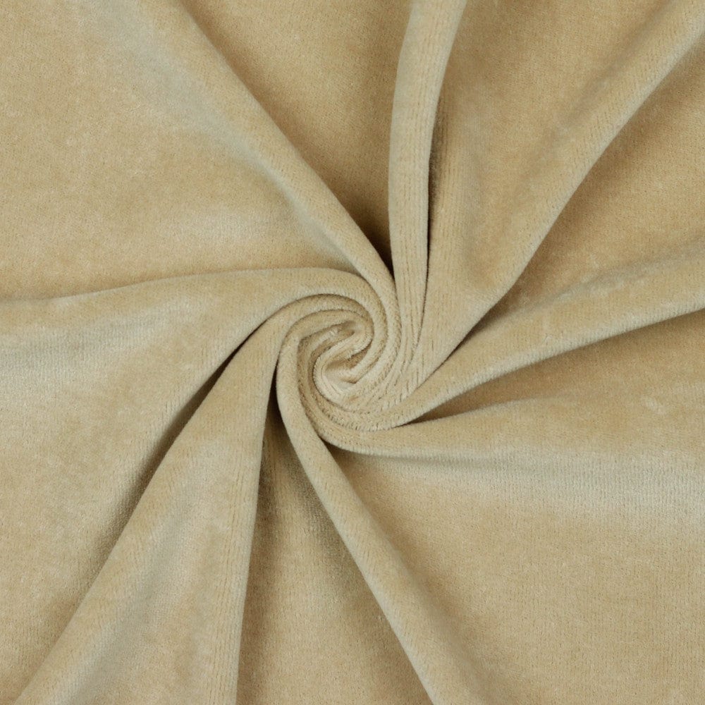 Baumwollvelours in Sand 240 g/m²