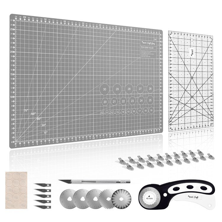 Set-support de découpe avec accessoires 45x30 cm