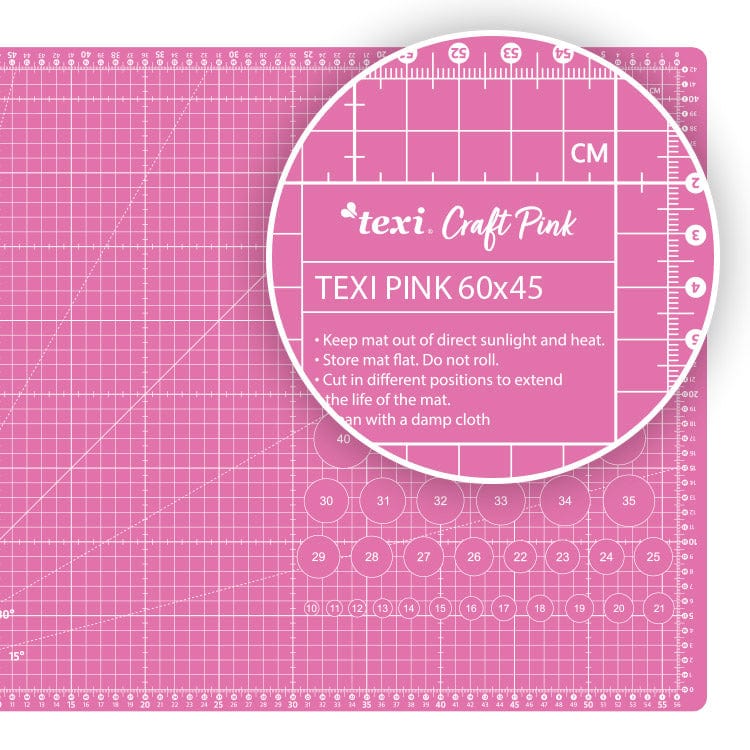 Kit-tapis de découpe avec accessoires 60x45 cm-rose