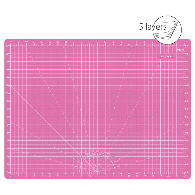 Kit-tapis de découpe avec accessoires 60x45 cm-rose