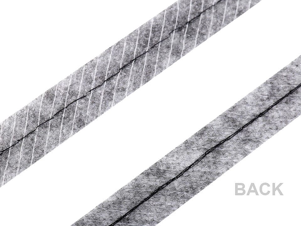 Ruban thermocollant avec fil 12 mm-gris