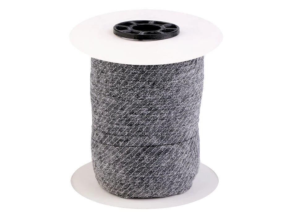Ruban adhésif en tissu avec fil 12 mm-gris