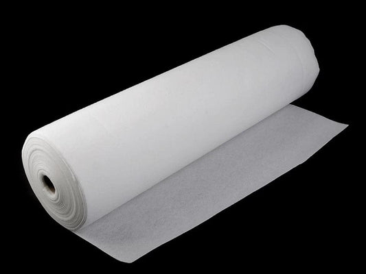 Entoilage thermocollant double face (non-tissé) blanc 100 g/m² (rigide)
