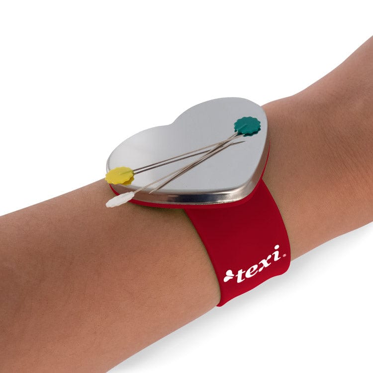 Coussin magnétique pour épingles/bracelet de poignet - rouge