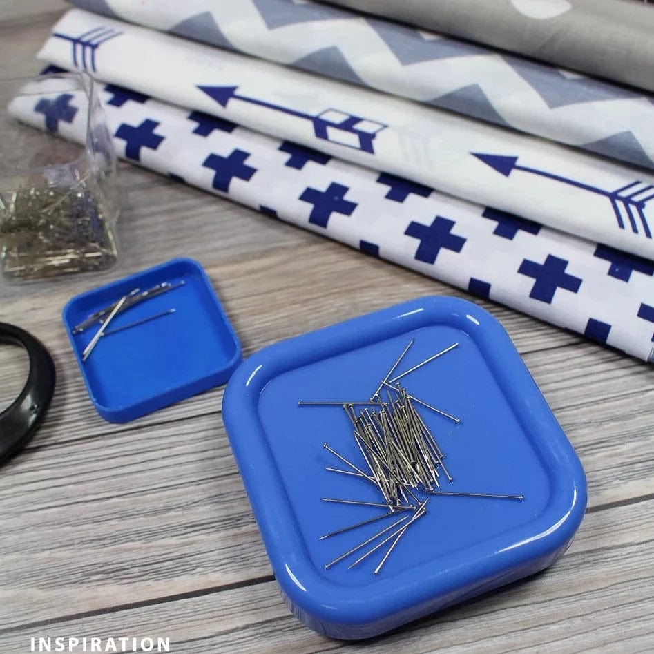 Porte-épingles magnétique bleu