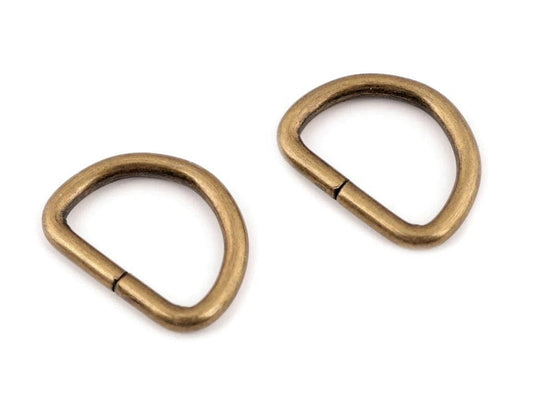 Metall-D-Ring 20 mm, antik (10 Stück im Set)