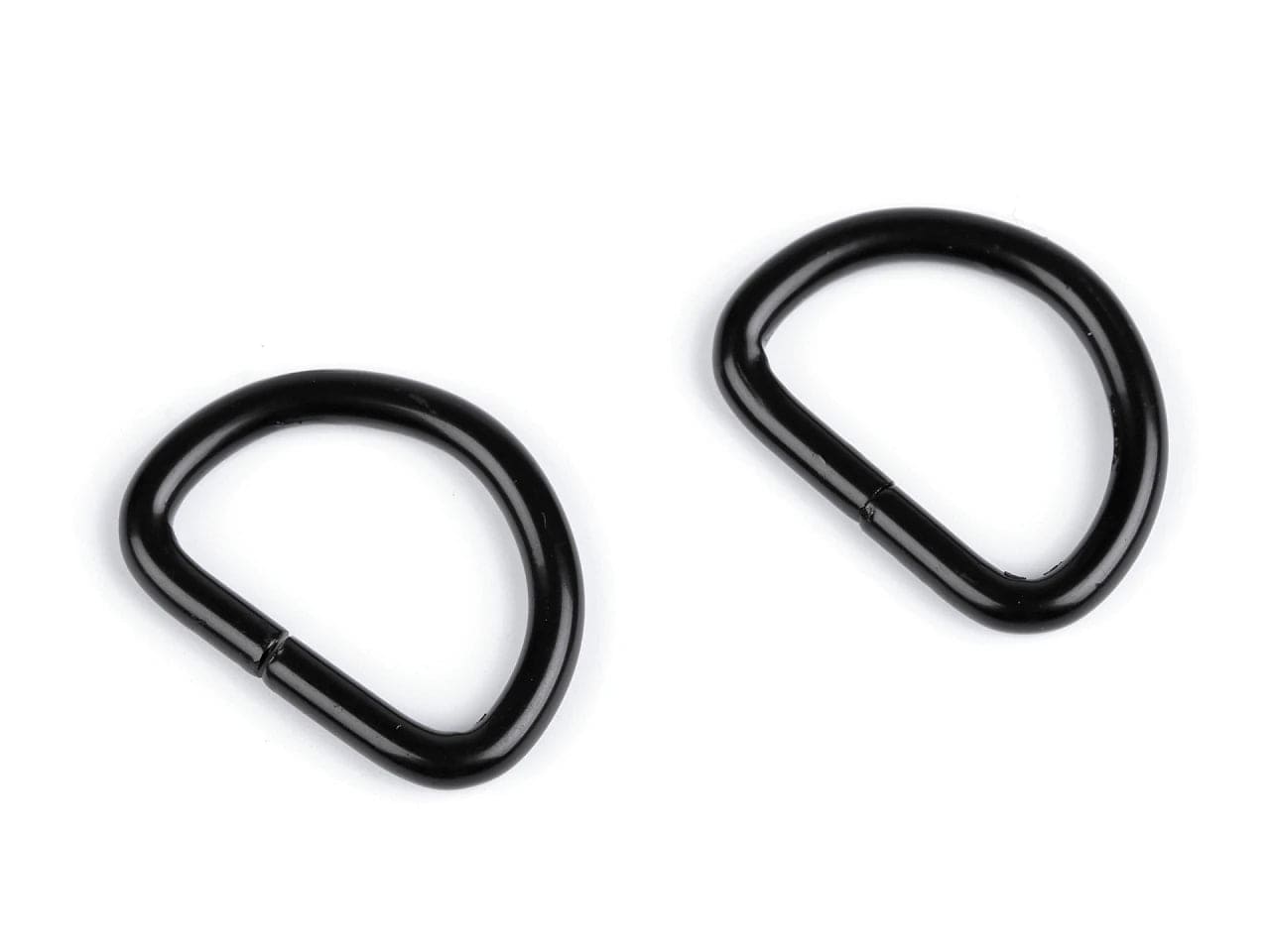 Metall-D-Ring 20 mm-schwarz (10 Stück im Set)