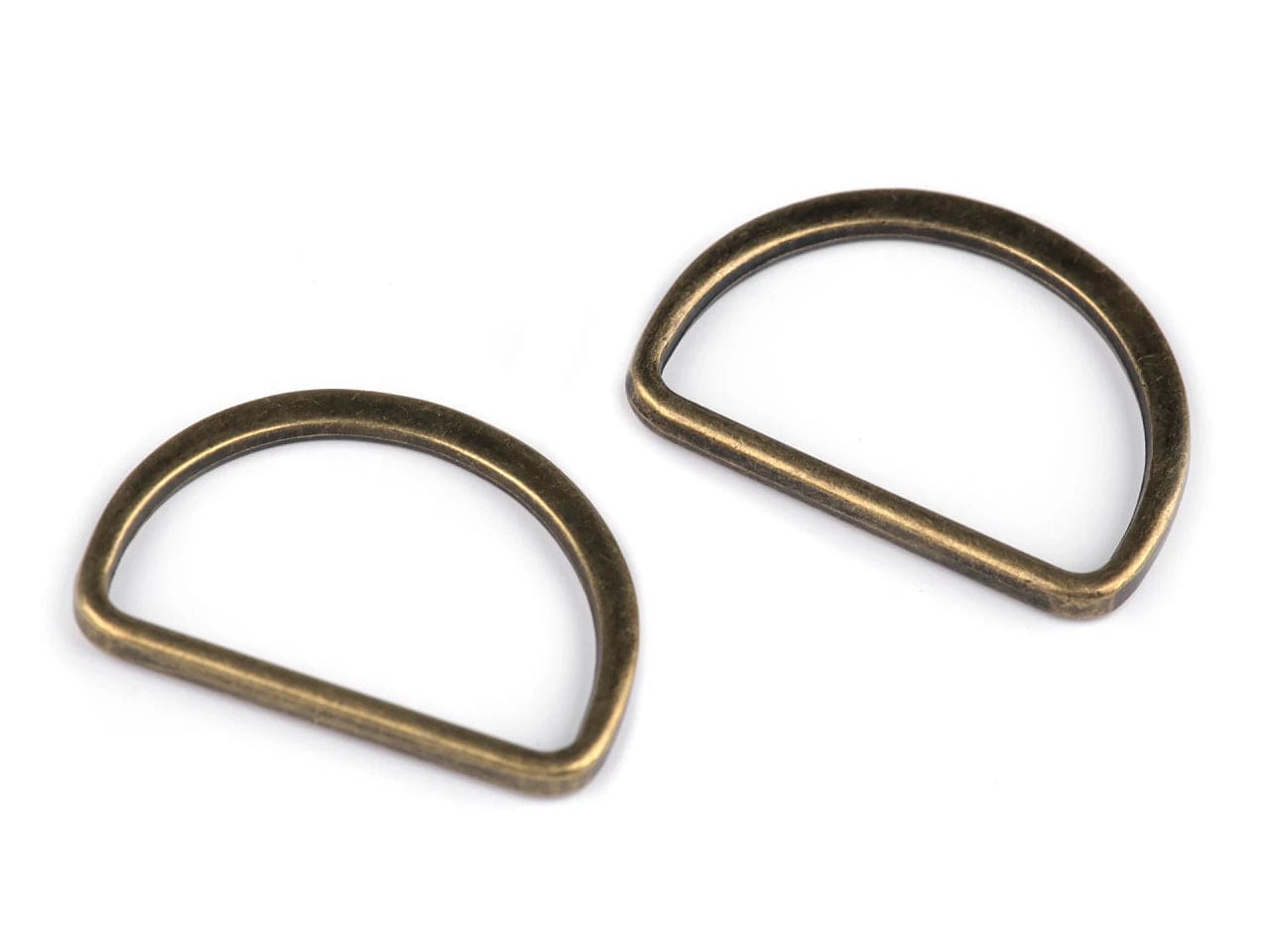Metall-D-Ring 30 mm, antik (5er-Set)