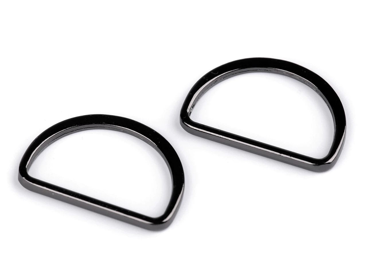 Metall-D-Ring 30 mm, schwarz verchromt (5er-Set)