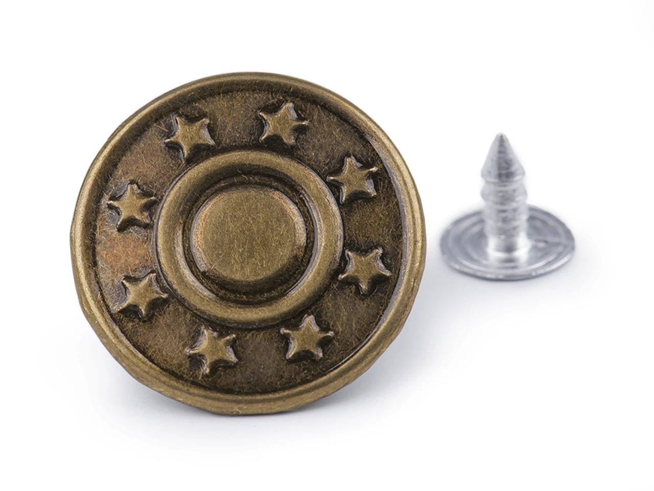 Metall-Jeansknopf 19,9 mm-Antik