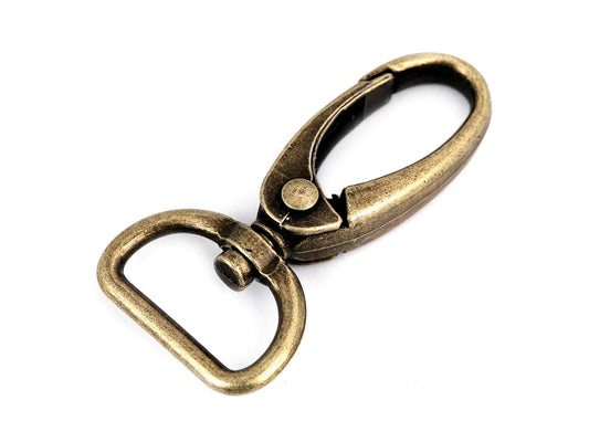 Mousqueton métallique 20 mm antique (lot de 2 pcs)