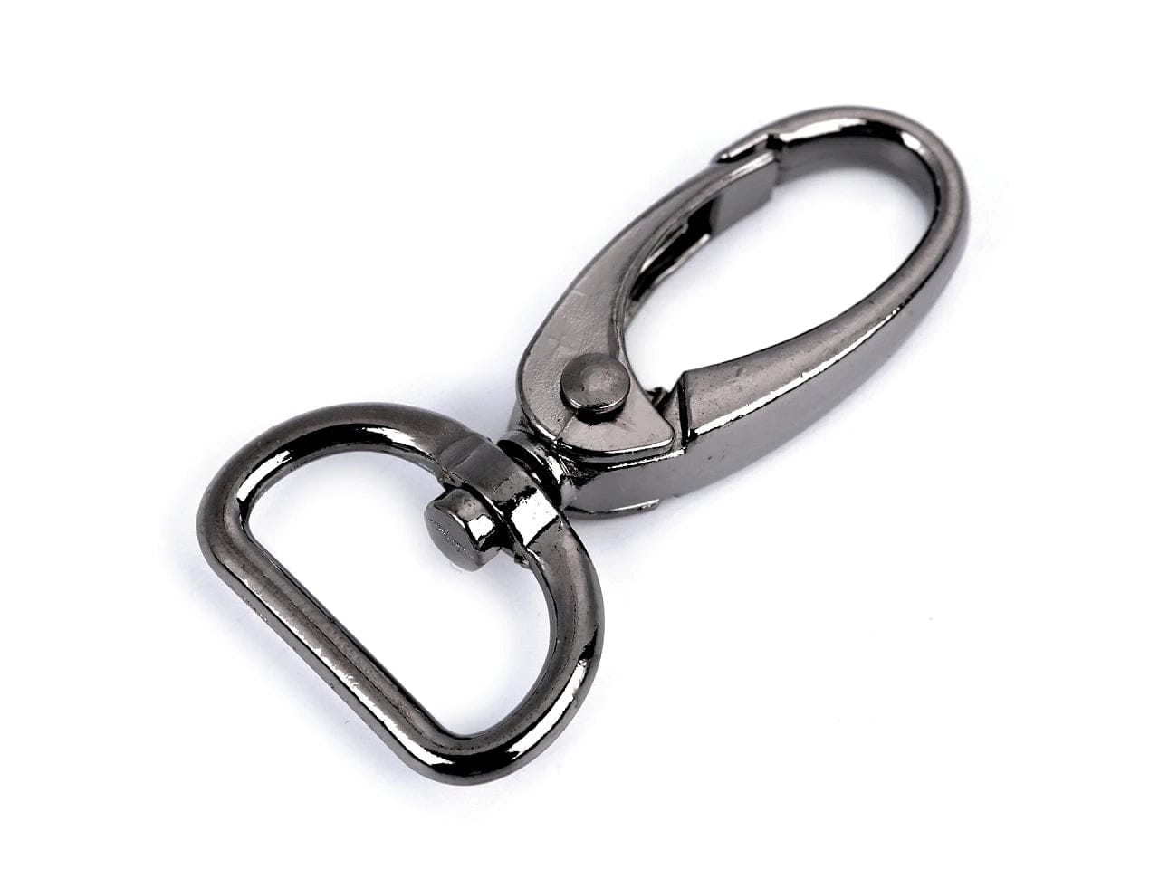 Metal carabiner 20 mm-black metallic (set of 2 pcs)