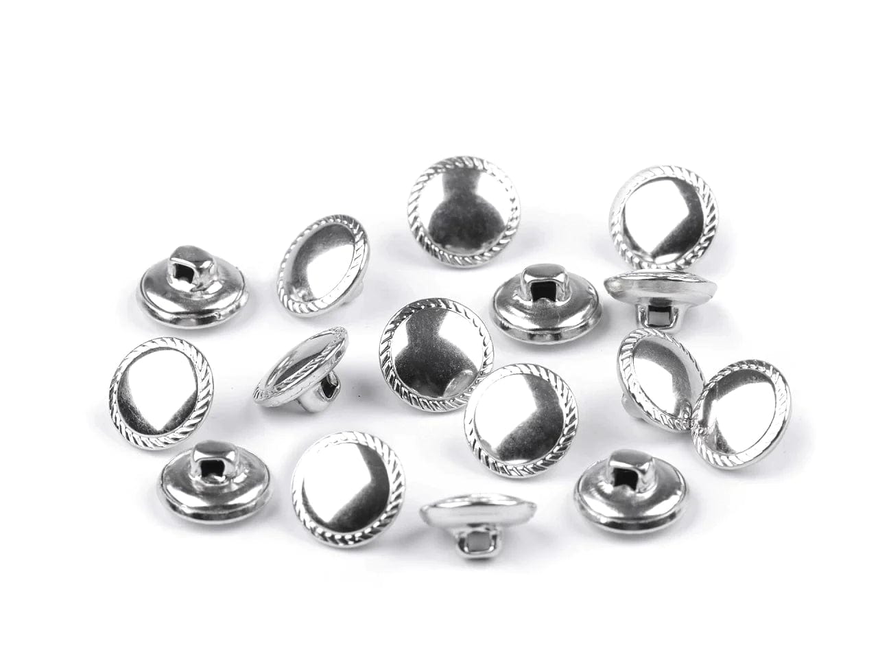 Metalliset jalalliset napit 12.7 mm - mustat