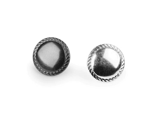 Metallknöpfe mit Fuß 12.7 mm – schwarz