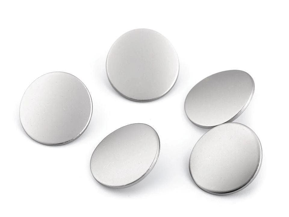 Boutons métalliques à pied 20 mm - argent