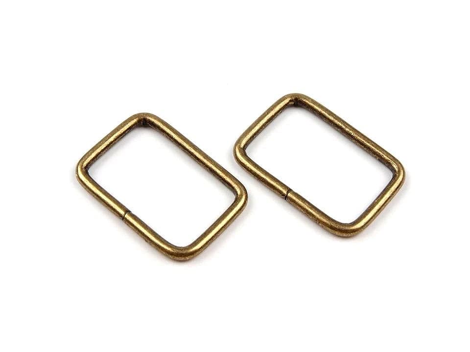Rectangle en métal 20 mm antique (lot de 10 pièces)
