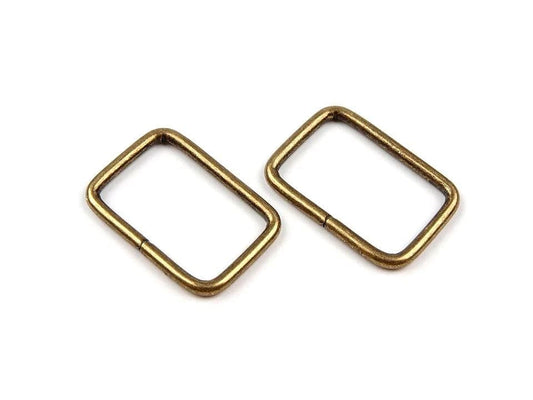 Rectangle en métal 20 mm antique (lot de 10 pièces)