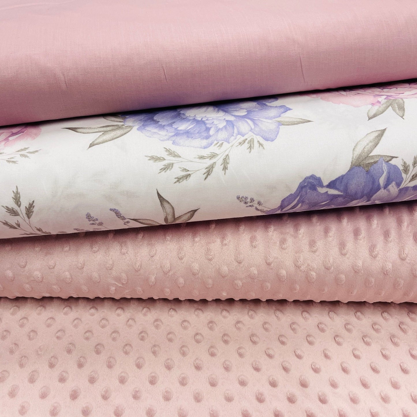 Minky-Fleece in Puderpink 260 g/m²