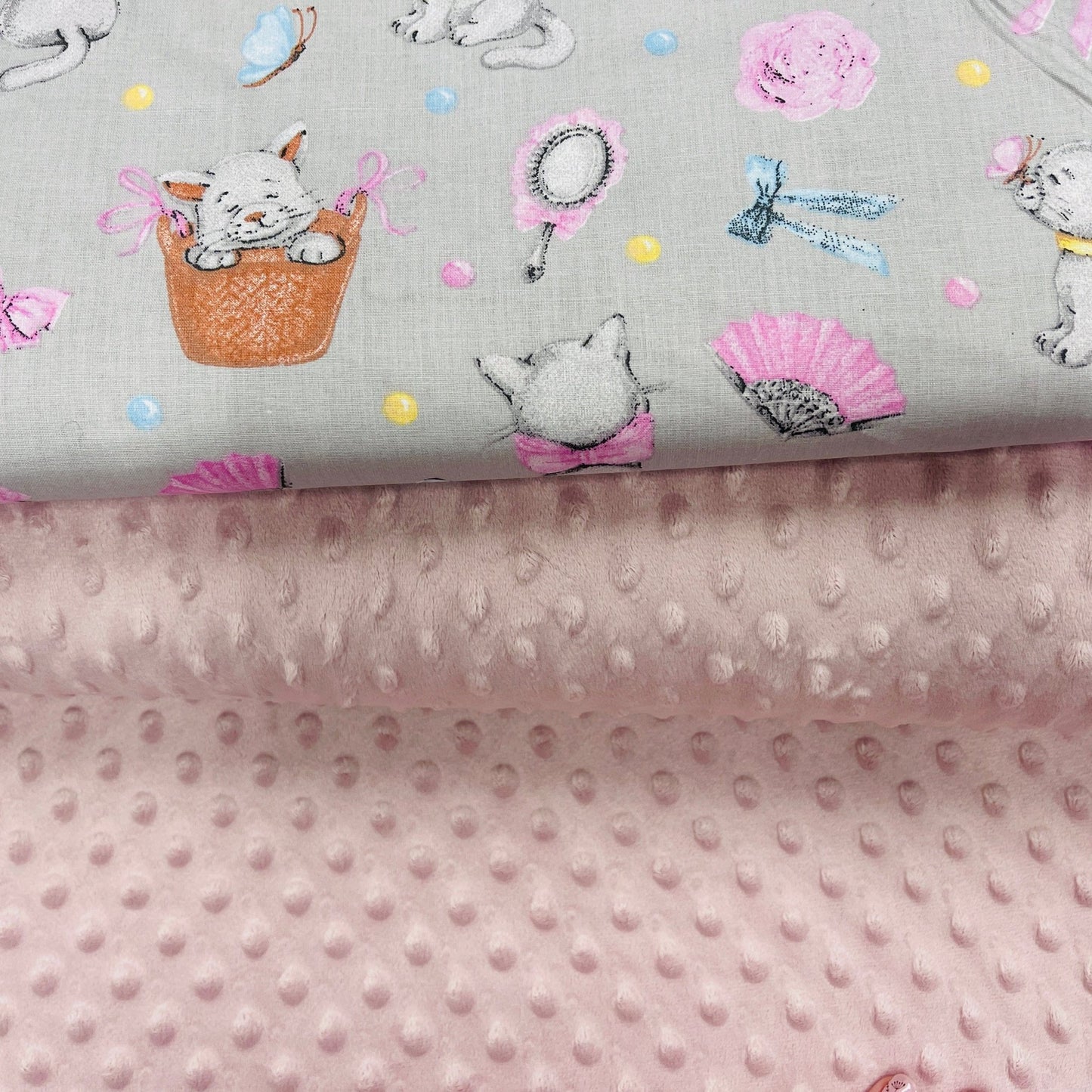 Minky-Fleece puderrosa 260 g/m²