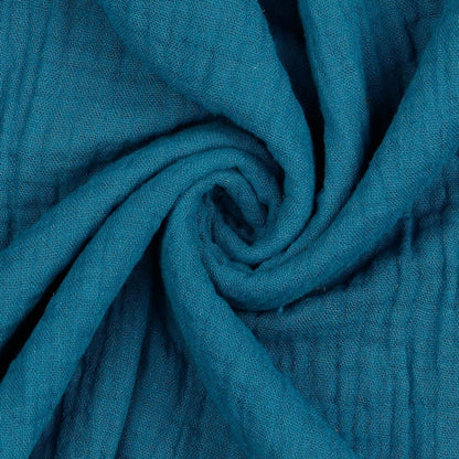 Mousseline bleu océan 125 g/m²