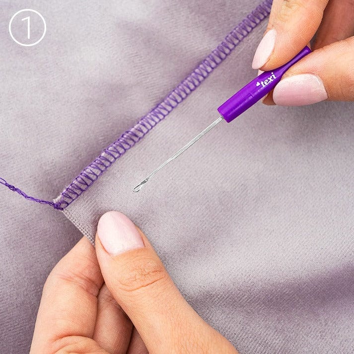 Aide pour enfiler les coutures overlock et sécuriser les tricots